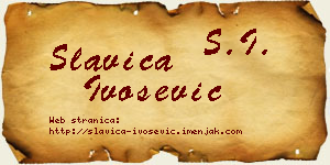 Slavica Ivošević vizit kartica